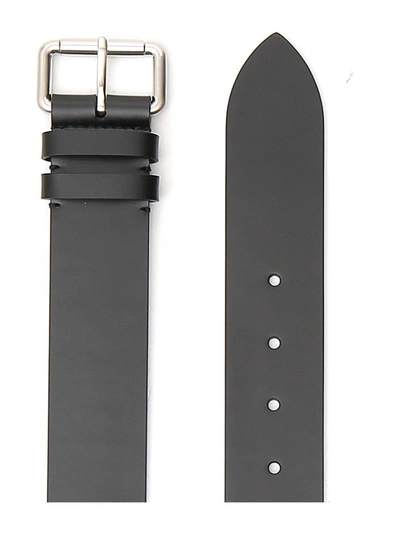 Shop Versace Logo Lettering Belt In Black