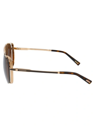 Shop Chopard Eyewear Aviator Sunglasses In Gold