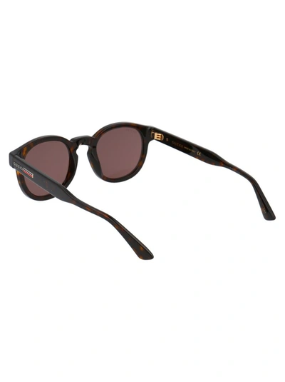 Shop Gucci Eyewear Round Frame Sunglasses In Brown