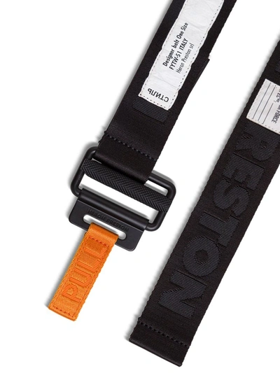 Shop Heron Preston Military Tape Belt In Black