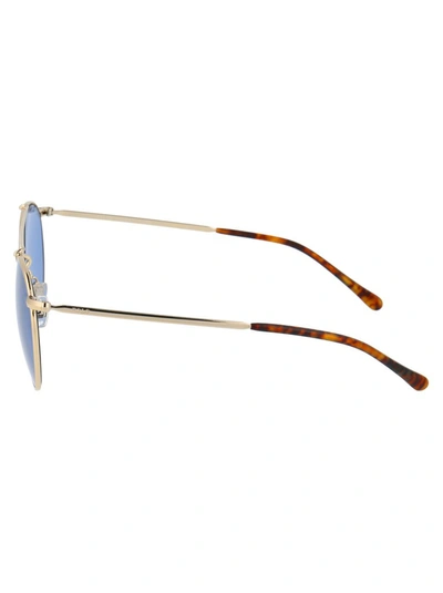 Shop Polo Ralph Lauren Eyewear Round Frame Sunglasses In Gold