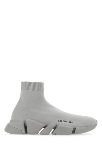 Balenciaga Men's Speed 2.0 Knit High Top Sneakers In Grey | ModeSens