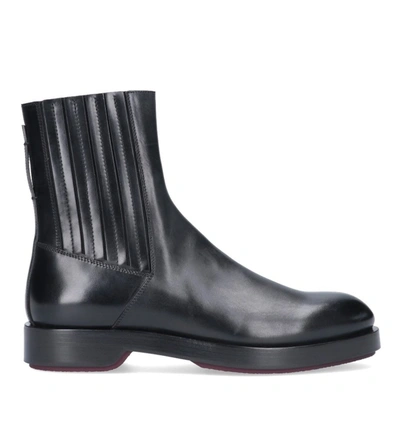 Shop Ermenegildo Zegna Round Toe Ankle Boots In Black
