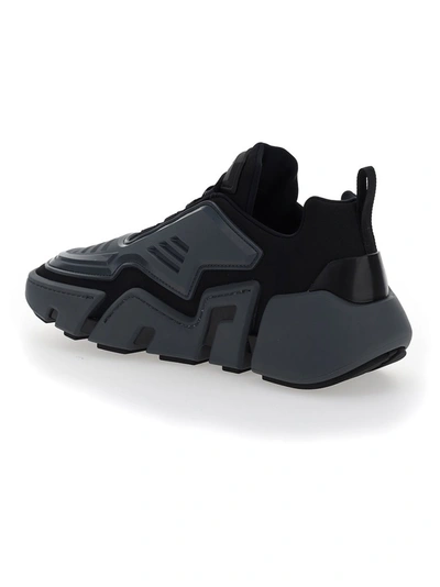 Shop Prada Techno Stretch Sneakers In Black