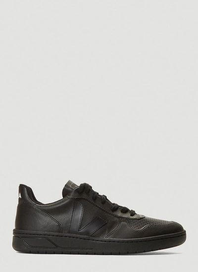 Veja Black Faux-leather V-10 Sneakers | ModeSens