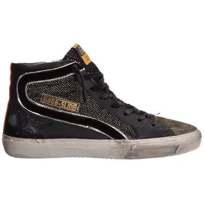 Shop Golden Goose Deluxe Brand High Top Slide Sneakers In Black