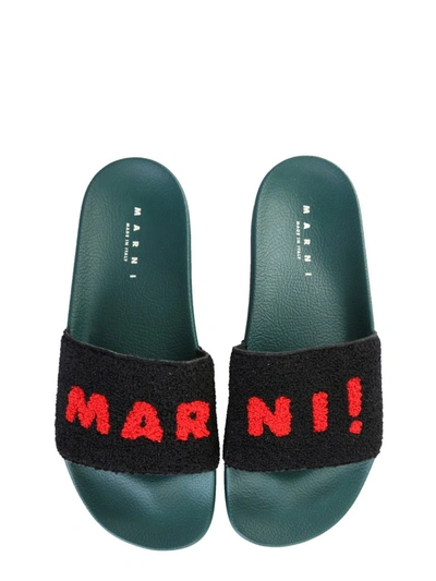 Shop Marni Logo Slides In Multi