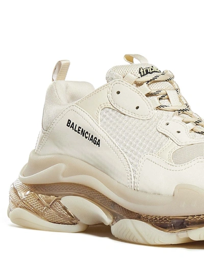 Shop Balenciaga Triple S Sneakers In Beige