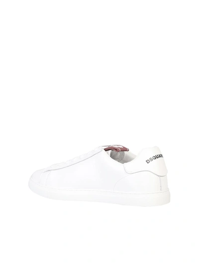 Shop Dsquared2 Tennis Logo Print Sneakers In White