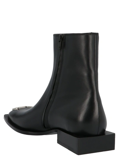 Balenciaga Logo-hardware Square-sole Leather Boots In Black | ModeSens