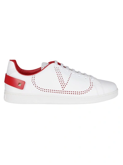 Shop Valentino Backnet Vlogo Sneakers In White