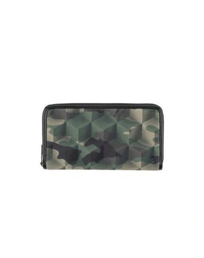 Shop Save My Bag Woman Wallet Military Green Size - Polyurethane, Polyester
