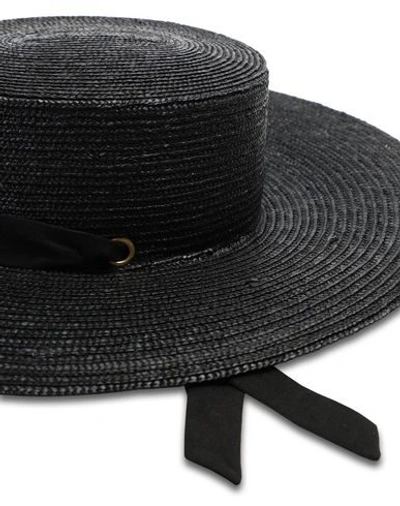 Shop Montegallo Gaucho Nero Woman Hat Black Size S Straw