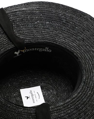 Shop Montegallo Gaucho Nero Woman Hat Black Size S Straw