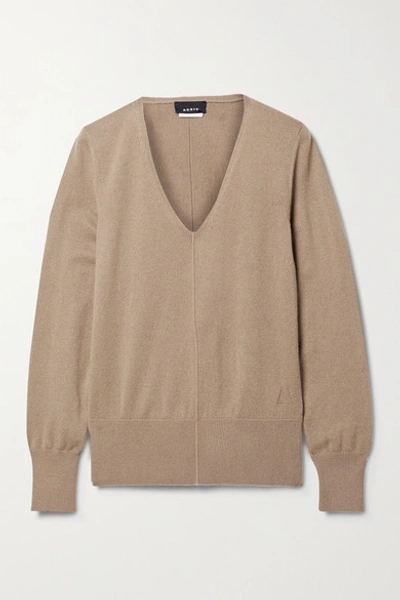 Shop Akris Cashmere Sweater In Camel