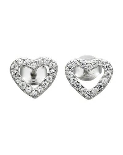 Shop Kurshuni Woman Earrings Silver Size - 925/1000 Silver, Cubic Zirconia