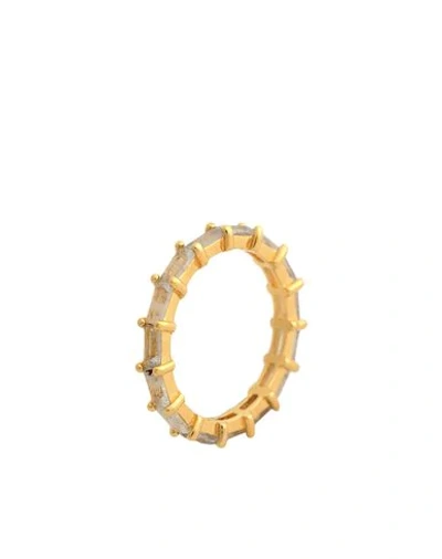 Shop P D Paola Pistil Gold Woman Ring Gold Size 5.75 925/1000 Silver