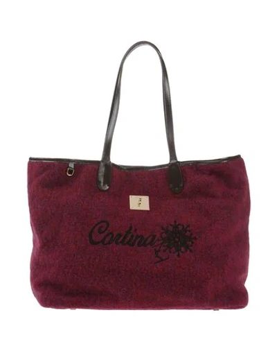 Shop V73 Handbags In Maroon