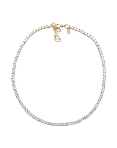 Shop Crystal Haze Serena Woman Necklace Gold Size - Brass, 18kt Gold-plated, Cubic Zirconia