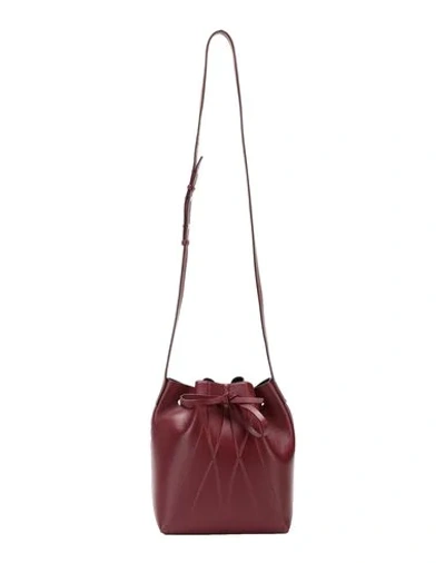 Shop Alesya Orlova Cross-body Bags In Maroon