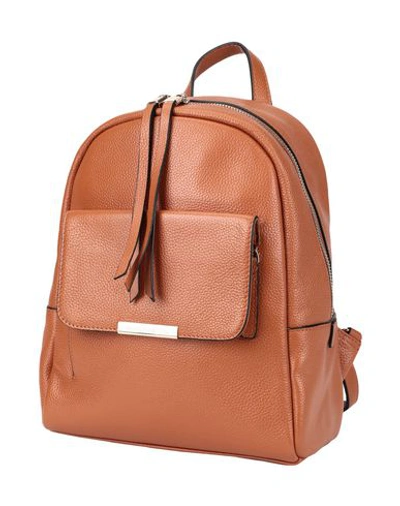 Shop Manoukian Backpacks In Tan