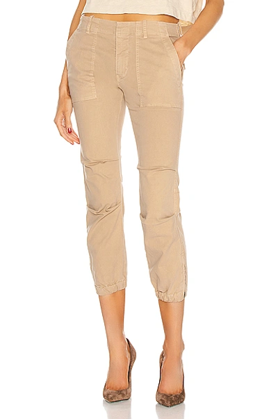 Shop Nili Lotan Cropped French Military Pant In Desert Sand
