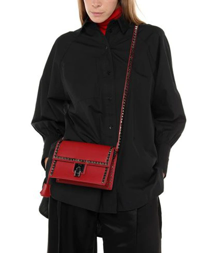 Shop V73 Handbags In Brick Red