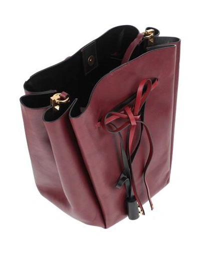 Shop Valentino Handbags In Maroon