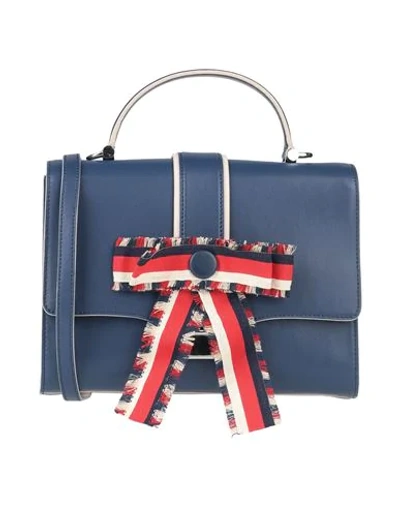 Shop Tosca Blu Woman Handbag Blue Size - Bovine Leather, Polyurethane