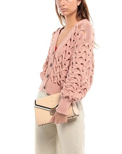 Shop Cromia Woman Cross-body Bag Sand Size - Bovine Leather In Beige
