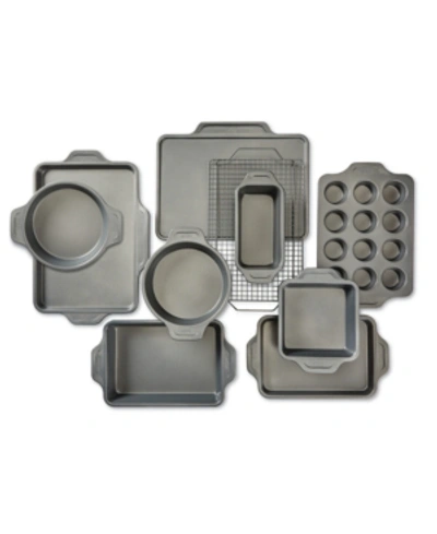 Shop All-clad Pro-release Nonstick Bakeware Set, 10 Piece Set In Grey