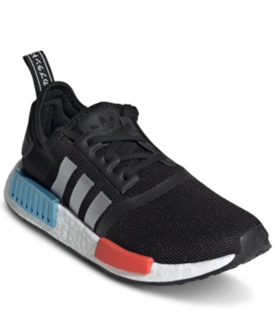 Shop Adidas Originals Adidas Boys Nmd R1 Casual Sneakers From Finish Line In Core Black, Silver