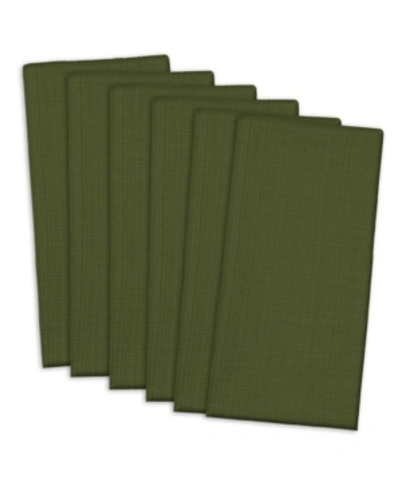 Design Imports Variegated Olive Napkin, Set Of 6 In Green