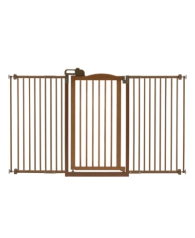 Shop Richell Tall One-touch Gate Ii Wide In Brown