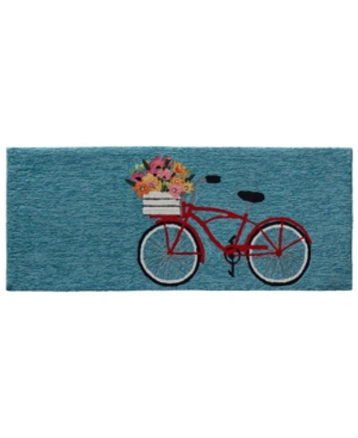Shop Liora Manne Frontporch Bike Ride Blue 2' X 5' Runner Rug