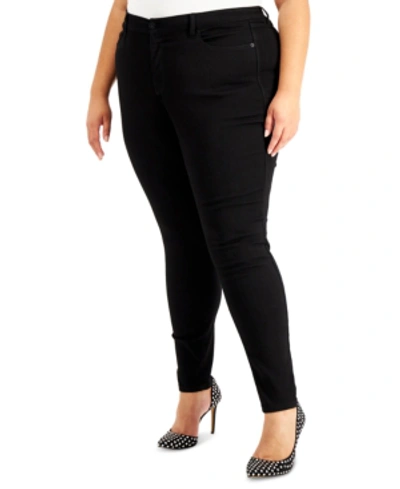 Shop Inc International Concepts Plus Size Essex Super Skinny Jeans, Created For Macy's In Deep Black