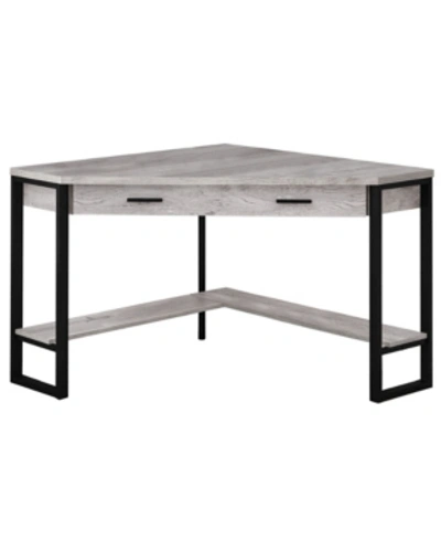 Monarch Specialties Computer Desk - 42" L Reclaimed Corner In Gray