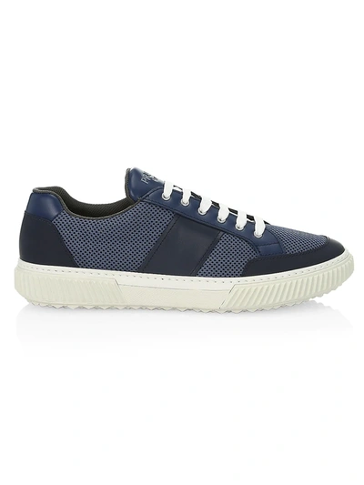 Shop Prada Stratus Colorblock Mesh Sneakers In Baltico