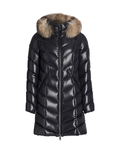 Moncler Fulmarus Quilted Down Puffer Coat With Removable Genuine Fox Fur  Trim In Black | ModeSens