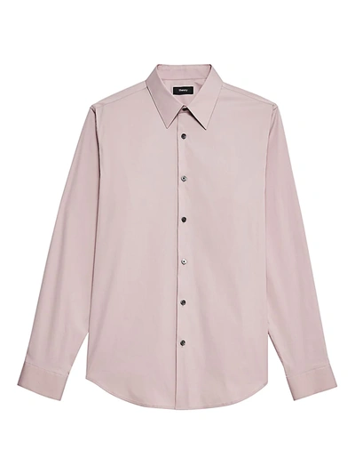 Shop Theory Sylvain Wealth Button-down Shirt In Thistle