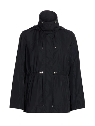 Shop Moncler Women's Ocre Short Rain Jacket In Navy