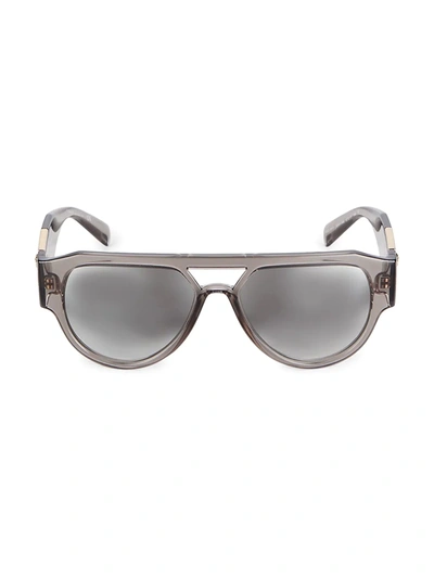 Shop Versace 57mm Mirrored Pilot Sunglasses In Grey
