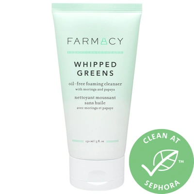 Shop Farmacy Whipped Greens Oil-free Foaming Cleanser With Moringa And Papaya 5 oz / 150 ml