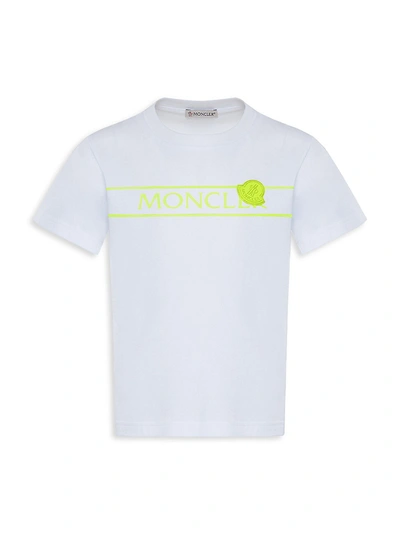 Shop Moncler Little Girl's & Girl's Maglia Logo T-shirt In White