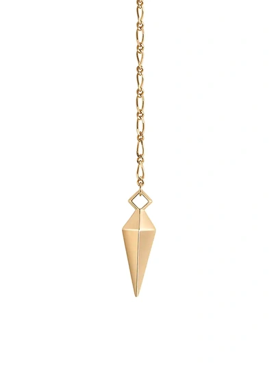 Shop Birks Women's Iconic 18k Yellow Gold & Diamond Dagger Pendant Lariat Necklace