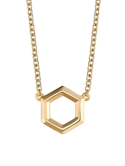 Shop Birks Women's Bee Chic 18k Yellow Gold Hexagon Pendant Necklace