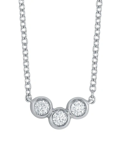 Shop Birks Women's Iconic 18k White Gold & Diamond Splash Pendant Necklace