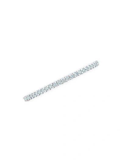 Shop Birks Women's Iconic 18k White Gold & Diamond Rosé Du Matin Stackable Ring