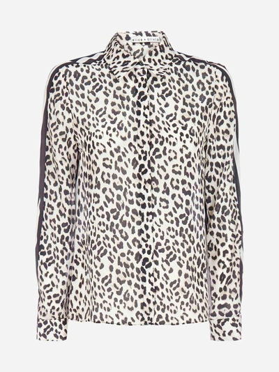 Shop Alice And Olivia Leopard Print Silk Shirt