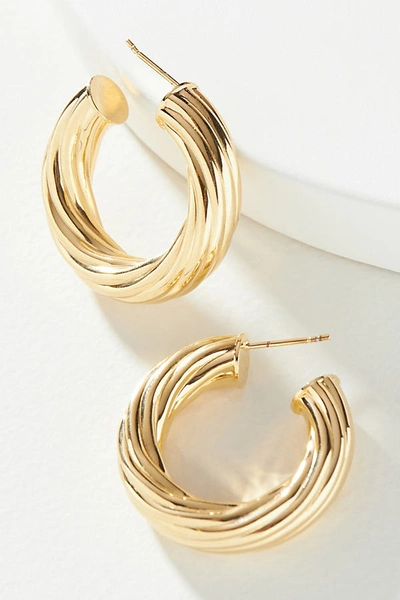 Shop Amber Sceats Salt Hoop Earrings In Gold